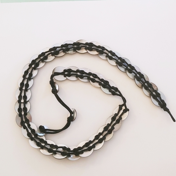 Sea Shell Womens Boho Abalone Belt  Sz: 32" 34"  - Picture 6 of 7